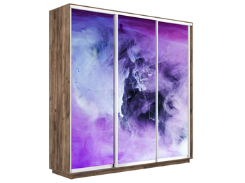 Шкаф-купе Экспресс Люкс 3-х дверный (Фото №1011 Фиолетовый дым)
