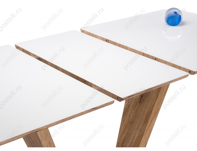 Стол на тумбе Петир 160 дуб монтана/белый (Арт 462108)