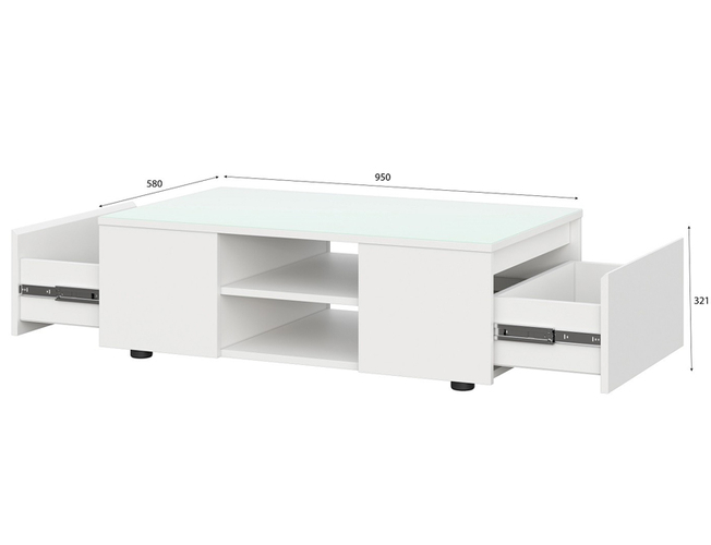 Стол журнальный Герда со стеклом