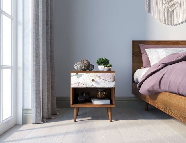 Тумбочка Berber с открытой полкой 31 принт (Арт BB33/Print_31)