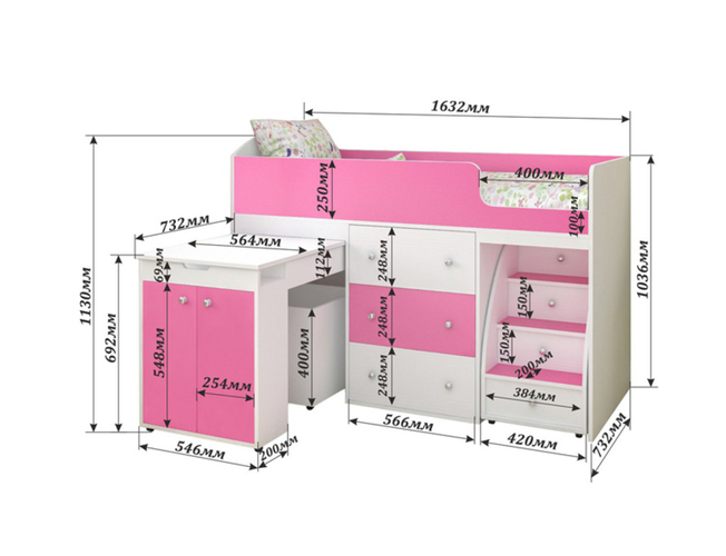 Кровать-чердак Ярофф Москва