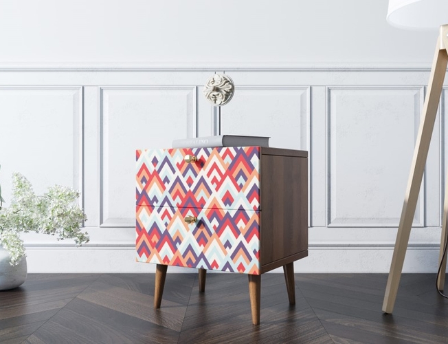 Тумбочка Berber с двумя ящиками 2 принт (Арт BB03/Print_02)