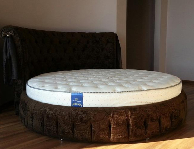 Купить круглую кровать Ceppi Soft Wall черный