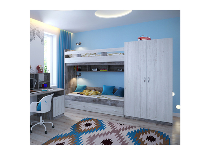 Кровать двухъярусная Юта 2 Ярофф Москва