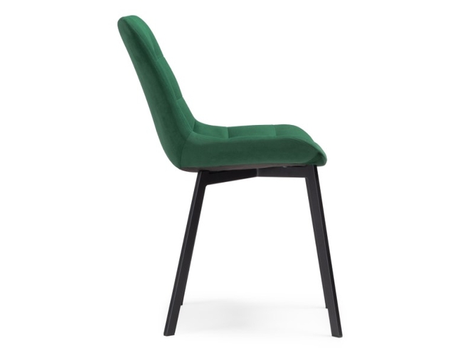 Стул на металлокаркасе Челси черный/зеленый (Арт.493364)