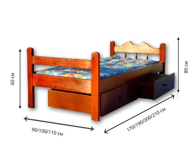 Детская кровать Велес Лиза с ящиками