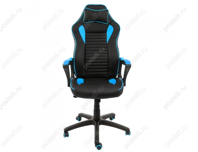 Игровое кресло Leon черное/голубое (Арт. 1875)