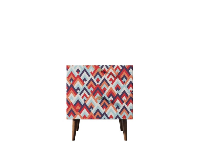 Тумбочка Berber с двумя ящиками 2 принт (Арт BB03/Print_02)