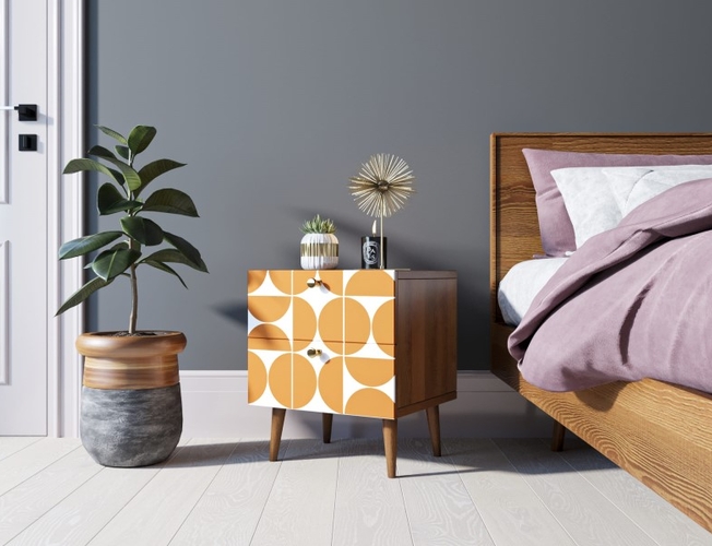 Тумбочка Berber с двумя ящиками 14 принт (Арт BB03/Print_14)