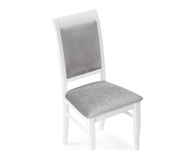 Деревянный стул Авелин серый велюр/белый (Арт.515983)