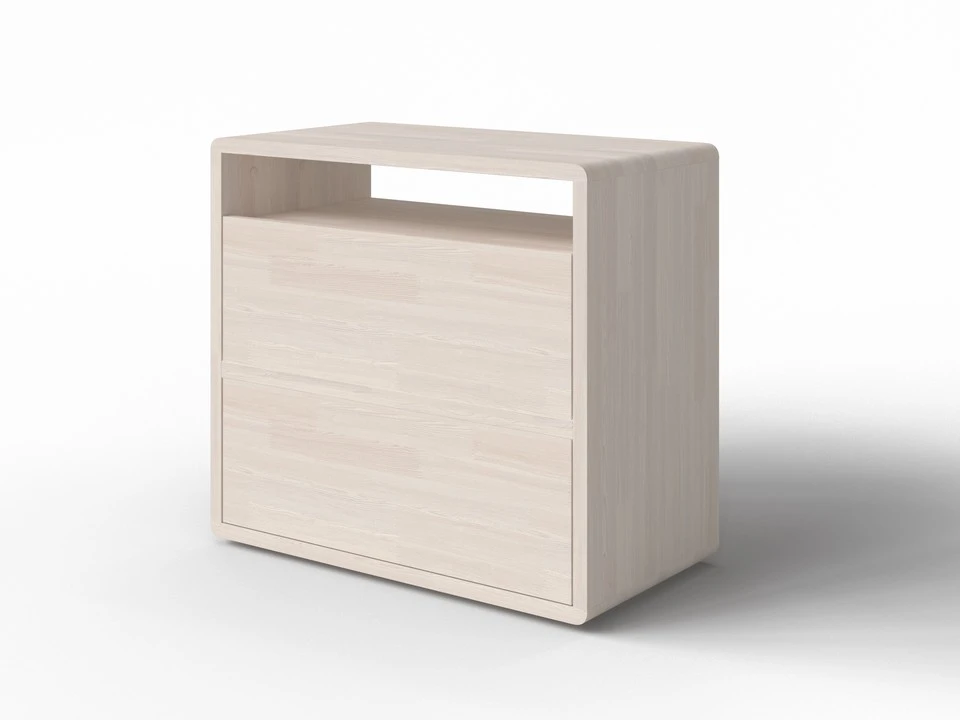 Белый комод Droom 2 - сосна  (Масло-воск Беленый)